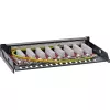 InLine Patch panel Cat.6A 0.5U 8 porti, galda/sienas/sliedes, melns, putekļu aizsardzība