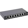 InLine komutācijas panelis Cat.6A 0,5U 8 porti, galda/sienas stiprinājums, melns RAL9005