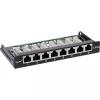 InLine komutācijas panelis Cat.6A 0,5U 8 porti, galda/sienas stiprinājums, melns RAL9005
