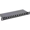InLine plāksteru panelis 10 collu Cat.6A 0.5U 12 portu melns RAL9005