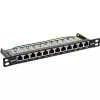 InLine plāksteru panelis 10 collu Cat.6A 0.5U 12 portu melns RAL9005