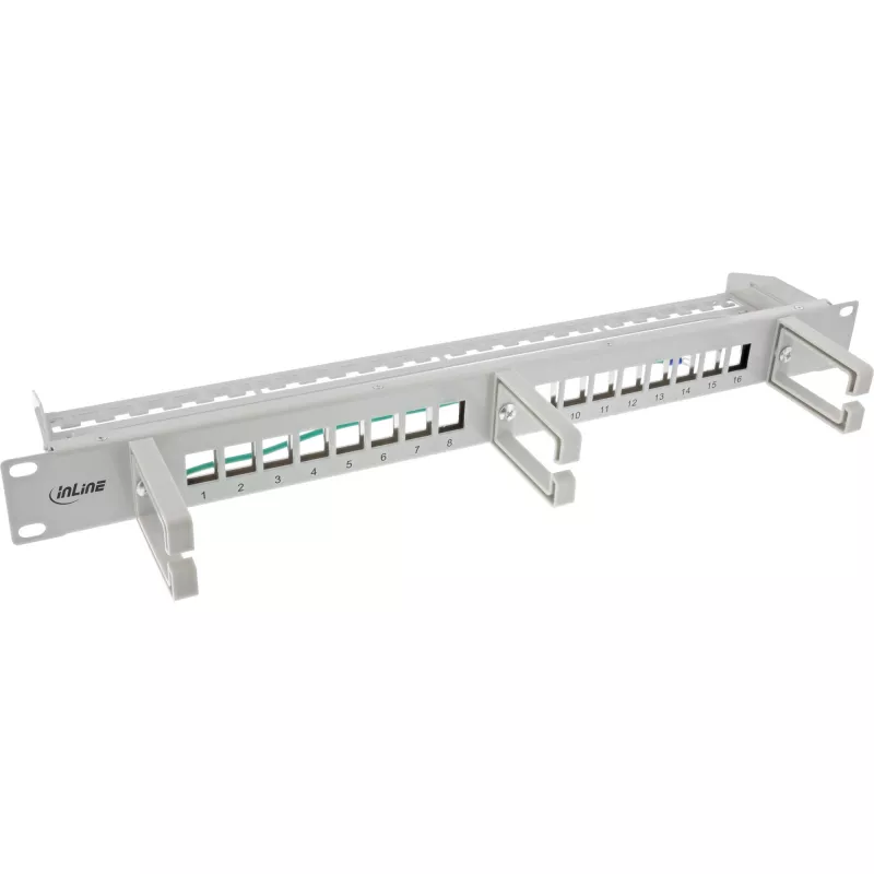 Plāksteru panelis InLine 76822A 1U Pelēks Rack capacity 1U