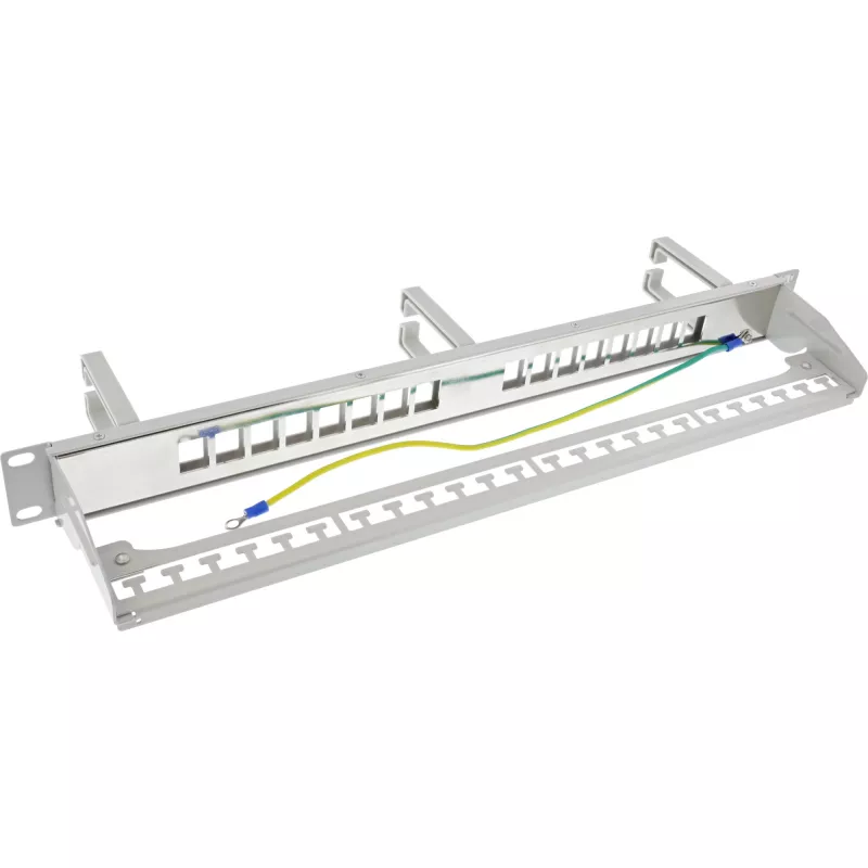 Plāksteru panelis InLine 76822A 1U Pelēks Rack capacity 1U