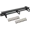 InLine Patch panel Cat.6A 16-portu 19 collu 1U melns