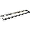 Tukšs ielāpu panelis 19 collu InLine 76824C 24 porti RJ45 Keystones savienotājiem 0,5U melns