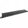 InLine Patch Panel 19 collu Cat.6A 24 portu 0.5U melns RAL 9005