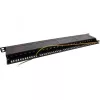 InLine Patch Panel 19 collu Cat.6A 24 portu 0.5U melns RAL 9005