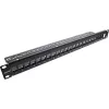 InLine Blank Patch Panel 19 collu 24 portu 1U melns