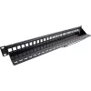 InLine Blank Patch Panel 19 collu 24 portu 1U melns