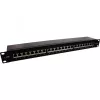 InLine ielāpu panelis 19 collu Cat.6A 24 portu 1U melns RAL 9005