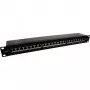InLine ielāpu panelis 19 collu Cat.6A 24 portu 1U melns RAL 9005