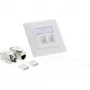 InLine Cat.6A kaste piestiprināma vienā līmenī 2x RJ45 balta RAL9010