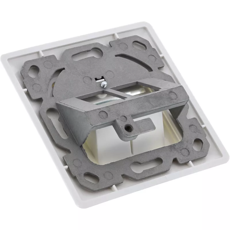 InLine Cat.6A kaste piestiprināma vienā līmenī 2x RJ45 balta RAL9010