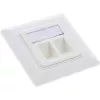 InLine Cat.6A kaste piestiprināma vienā līmenī 2x RJ45 balta RAL9010