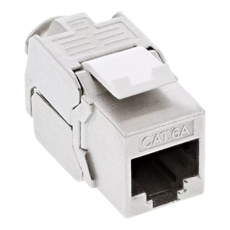 InLine Cat.6A kaste piestiprināma vienā līmenī 2x RJ45 balta RAL9010