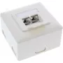 InLine Cat.6A sienas kontaktligzdu kārba virsmas vai slēptai montāžai 2x RJ45 ligzda 76842S