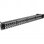 InLine tukšais RJ45 Keystone ielāpu panelis 19 collu, 48 porti, 1U, melns