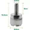 Korpusa īkšķskrūves InLine 77770A sudrabotas, 6 gab. iepakojumā