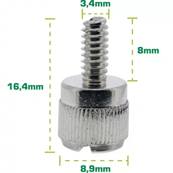 Korpusa īkšķskrūves InLine 77770A sudrabotas, 6 gab. iepakojumā