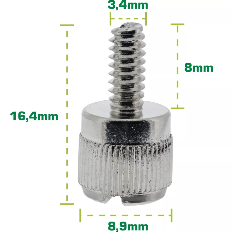 Korpusa īkšķskrūves InLine 77770A sudrabotas, 6 gab. iepakojumā