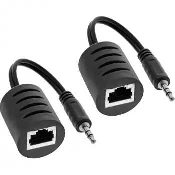 InLine 3,5 mm audio pārraide pa LAN / Ethernet / RJ45 kabeli līdz 50 m, komplekts