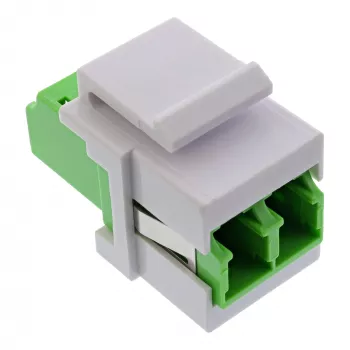 Optisko šķiedru Keystone Snap-in adapters InLine 89988G LC duplex SM zaļš
