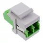 Optisko šķiedru Keystone Snap-in adapters InLine 89988G LC duplex SM zaļš