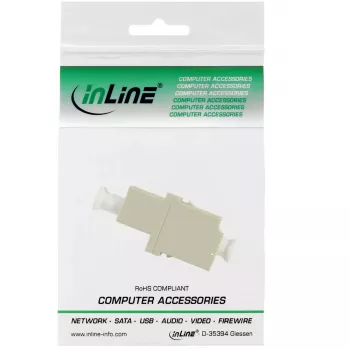 InLine optisko šķiedru adapteris dupleksais LC/LC sieviešu MultiMode keramikas uzmava