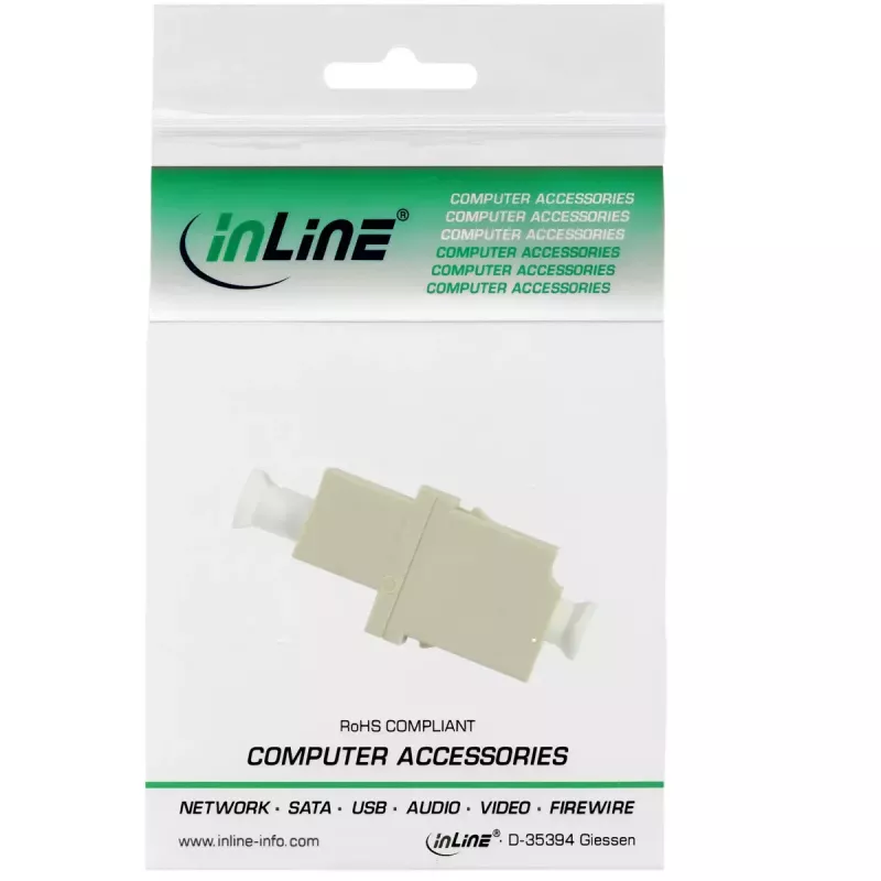 InLine optisko šķiedru adapteris dupleksais LC/LC sieviešu MultiMode keramikas uzmava