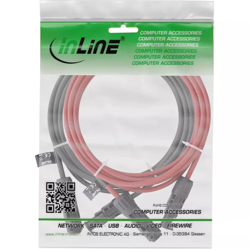 Vidējsprieguma kabelis InLine 95407 sarkans/melns 1500 V 7,5 m