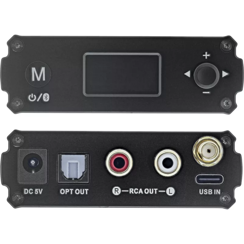 InLine Bluetooth 5.1 HiFi uztvērējs un USB DAC ar LCD, diapazons 30 m