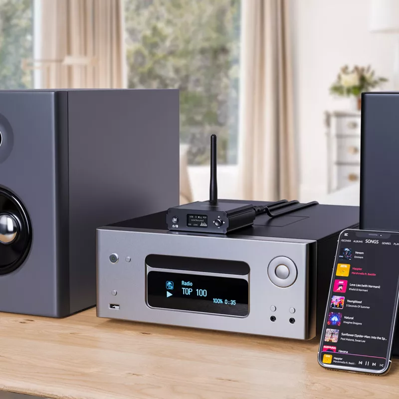 InLine Bluetooth 5.1 HiFi uztvērējs un USB DAC ar LCD, diapazons 30 m