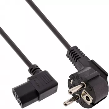 InLine B-16752B strāvas kabelis melns 0,5 m elektrības kontaktdakša F tips IEC C13