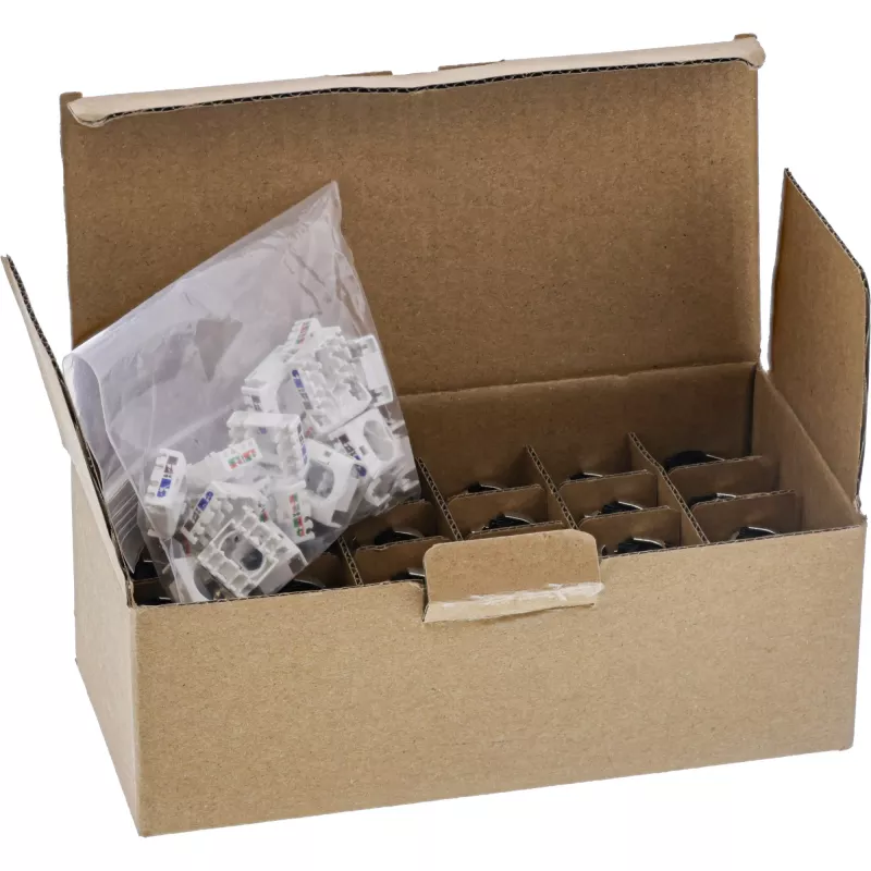 Keystone modulis InLine B-76202Q — plakans pelēks RJ-45, 14,5×31,8×19,4 mm