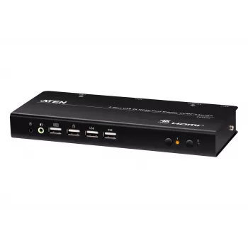 ATEN 2‑portu USB 4K HDMI divu displeju KVMP slēdzis (iekļauti kabeļi)