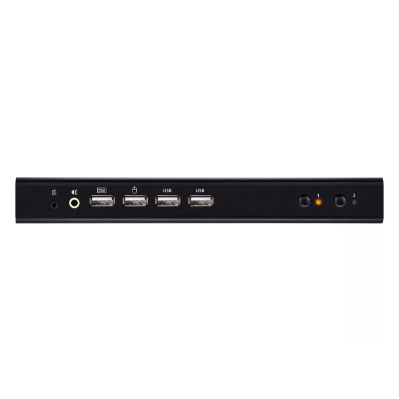 ATEN 2‑portu USB 4K HDMI divu displeju KVMP slēdzis (iekļauti kabeļi)