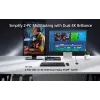 ATEN 2‑portu USB 4K HDMI divu displeju KVMP slēdzis (iekļauti kabeļi)