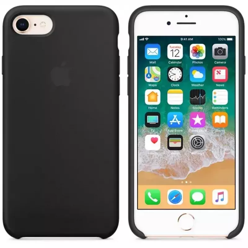 Ādas maciņš Apple MQGK2ZM/A iPhone 8/7, melns