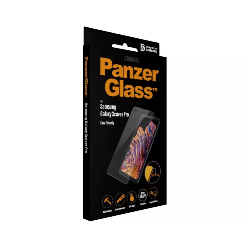 PanzerGlass® ekrāna aizsargs Samsung Galaxy Xcover Pro, Samsung, Samsung - Galaxy Xcover Pro, sausa uzstādīšana, izturīgs pret skrāpējumiem, izturīgs pret triecieniem, caurspīdīgs, 1 gab.