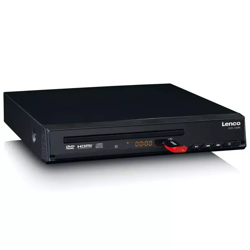 DVD atskaņotājs Lenco DVD-120 Melns NTSC PAL 20-20000 Hz 90 dB