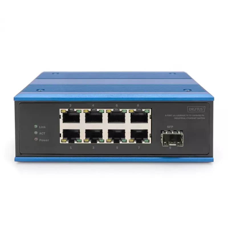 Nepārvaldāms tīkla slēdzis Digitus DN-651132 8 porti Ātrais Ethernet 1 SFP augšupsaite