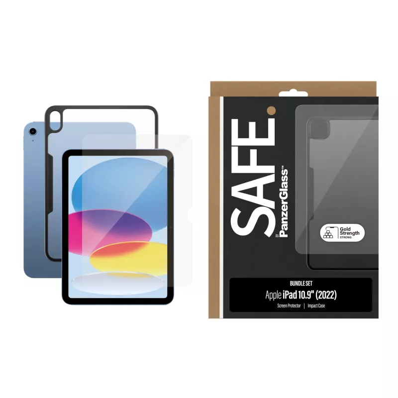 PanzerGlass SAFE. by ® 2-in-1 komplekts iPad 10.9‘’ (2022) | Ultra-Wide Fit