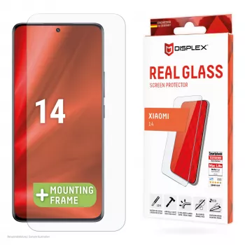 Displex Ekrāna aizsargs (10H) Xiaomi 14, EASY-ON® Eco montāžas rāmis, izturīgs pret skrāpējumiem