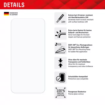 Displex Ekrāna aizsargs (10H) Xiaomi 14, EASY-ON® Eco montāžas rāmis, izturīgs pret skrāpējumiem
