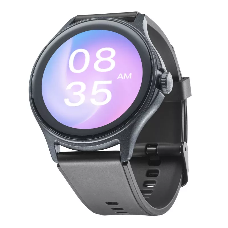 Cellularline ION PRO Round Bluetooth® viedpulkstenis ar lietotni, 3,51 cm (1,38 collas), TFT, skārienjūtīgs ekrāns, 0,00064 GB, 98 g