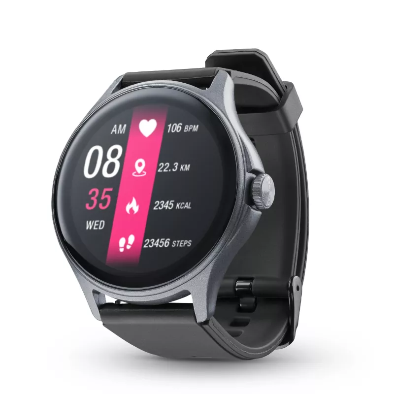 Cellularline ION PRO Round Bluetooth® viedpulkstenis ar lietotni, 3,51 cm (1,38 collas), TFT, skārienjūtīgs ekrāns, 0,00064 GB, 98 g