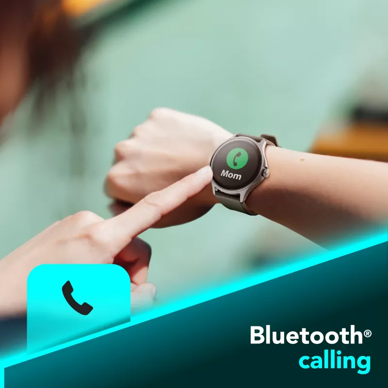 Cellularline ION PRO Round Bluetooth® viedpulkstenis ar lietotni, 3,51 cm (1,38 collas), TFT, skārienjūtīgs ekrāns, 0,00064 GB, 98 g
