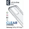 Cellularline Clear Strong - Galaxy S25 Edge ciets maciņš ar gumijas malām