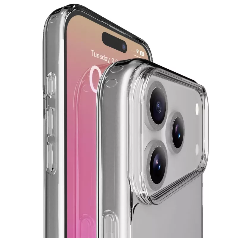 Cellularline Clear Protect - iPhone 17 Pro cietais vāciņš ar gumijas malām