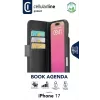 Cellularline Book Agenda - iPhone 17 ādas efekta grāmatveida vāciņš ar magnētisko aizdari